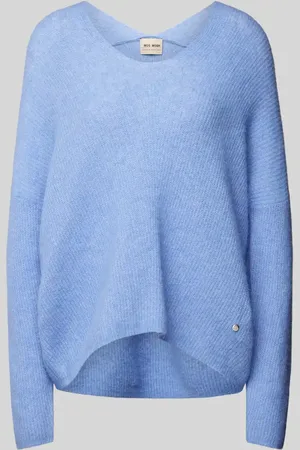 Mos Mosh Sweter z dzianiny z dekoltem w serek model ‘THORA’