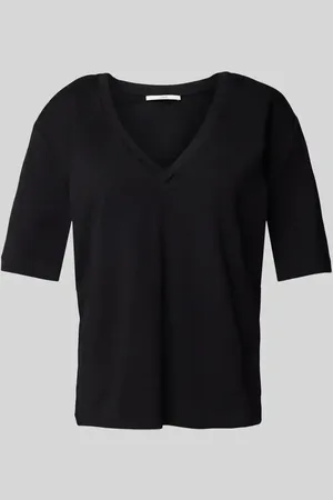lanius T-shirt z dekoltem w serek