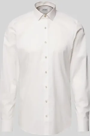 Olymp Koszula biznesowa o kroju slim fit z kołnierzykiem typu kent