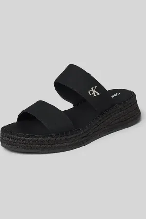 Calvin Klein Sandały z detalem z logo