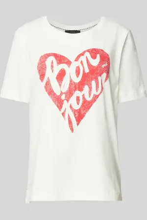 Oui T-shirt z nadrukiem z motywem i napisem