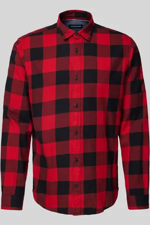 JACK & JONES Koszula casualowa o kroju regular fit z diagonalu model ‘Gingham’