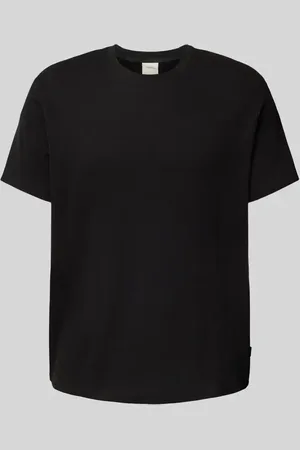 Calvin Klein T-shirt z prążkowanym okrągłym dekoltem