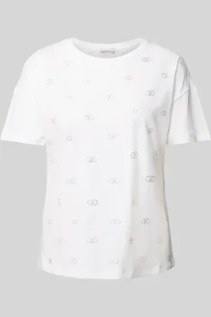 Liu Jo T-shirt z prążkowanym okrągłym dekoltem