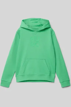 HUGO BOSS Bluza z kapturem z nadrukiem z logo