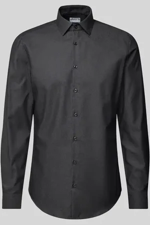 Jake*s Koszula biznesowa o kroju slim fit z kołnierzykiem typu kent