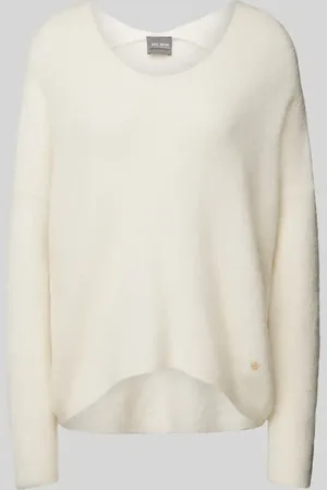 Mos Mosh Sweter z dzianiny z dekoltem w serek model ‘THORA’