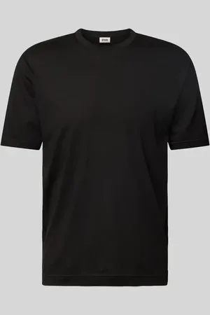 Drykorn T-shirt z prążkowanym, okrągłym dekoltem model ‘GILBERD’