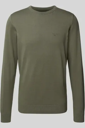 Barbour Sweter z dzianiny z wyhaftowanym logo