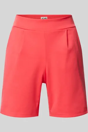 Ichi Szorty o kroju regular fit z zakładkami w pasie model ‘Kate’