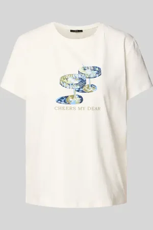 Zero T-shirt o luźnym kroju z okrągłym dekoltem