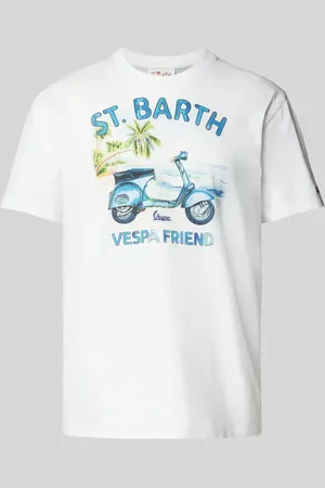 MC2 SAINT BARTH T-shirt z nadrukiem z motywem i napisem