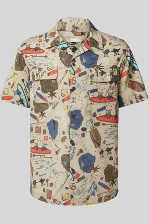 Knowledge Cotton Apparal Koszula casualowa z listwą guzikową