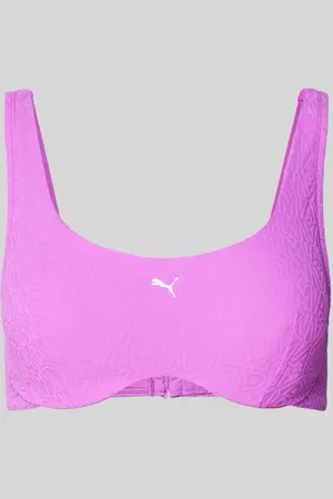 PUMA Top bikini z fakturowanym wzorem