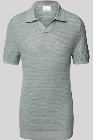 Profuomo Koszulka polo o kroju slim fit z dekoltem w serek
