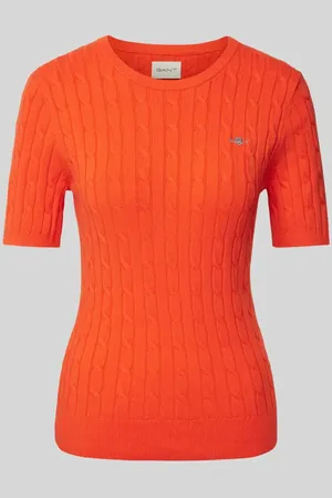 GANT T-shirt z imitacji dzianiny