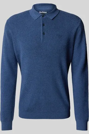 Barbour Sweter z dzianiny z kołnierzykiem polo