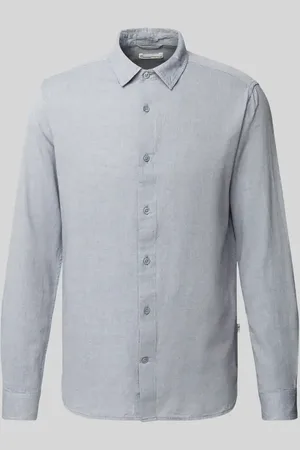 Knowledge Cotton Apparal Koszula casualowa z listwą guzikową