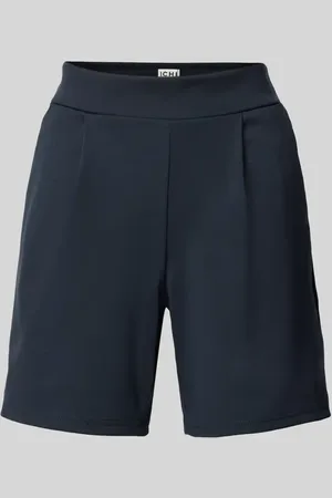 Ichi Szorty o kroju regular fit z zakładkami w pasie model ‘Kate’
