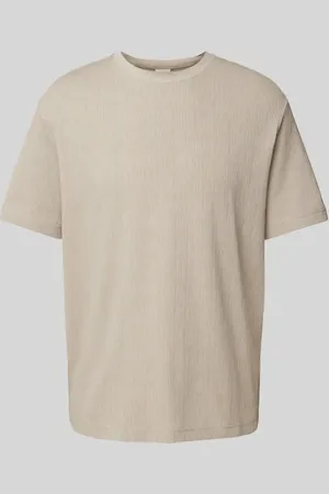 Calvin Klein T-shirt z prążkowanym okrągłym dekoltem