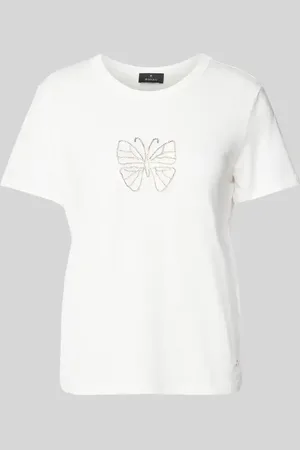 monari T-shirt z detalem z logo