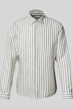 Jake*s Koszula casualowa o kroju slim fit z mieszanki lnu