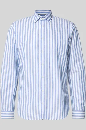 Jake*s Koszula casualowa o kroju slim fit z mieszanki lnu