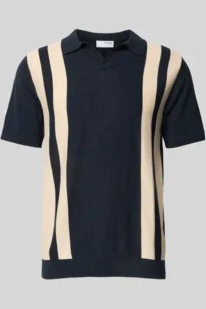 SELECTED Koszulka polo z dekoltem w serek model ‘MATTIS’