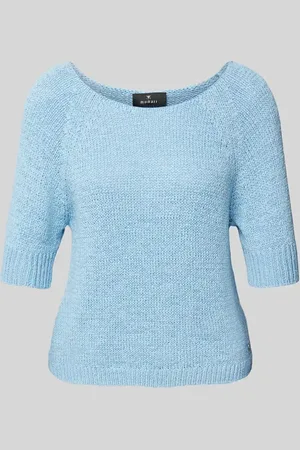 monari Sweter z dzianiny z prążkowanymi wykończeniami