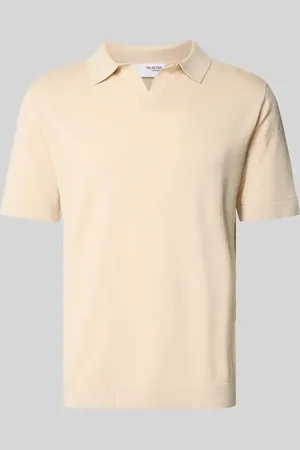 SELECTED Koszulka polo z dekoltem w serek model ‘MATTIS’