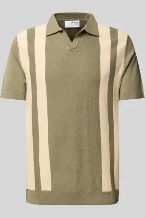 SELECTED Koszulka polo z dekoltem w serek model ‘MATTIS’