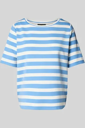 More & More T-shirt z prążkowanym dekoltem w łódkę