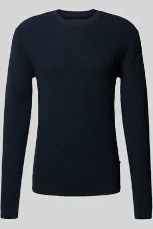 Matinique Sweter z dzianiny z okrągłym dekoltem model ‘lagoon’