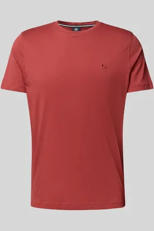 Lerros T-shirt z prążkowanym okrągłym dekoltem