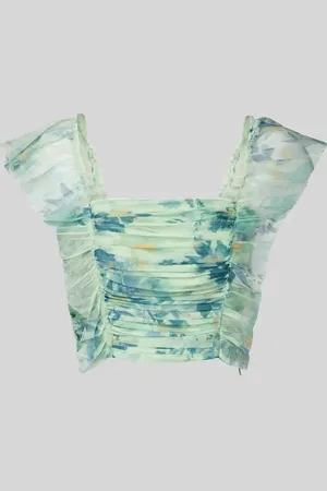 Lace & Beads Top z falbanami