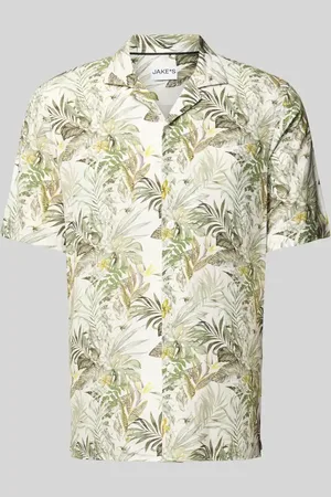 Jake*s Koszula biznesowa o kroju slim fit z listwą guzikową