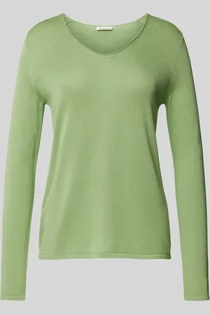TOM TAILOR Sweter z dzianiny o kroju regular fit z mieszanki bawełny z dekoltem w serek