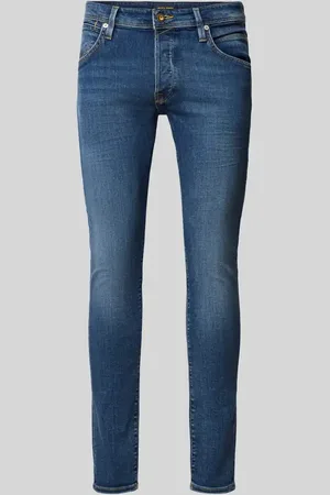 JACK & JONES Jeansy o kroju slim fit z naszywką z logo model ‘GLENN’
