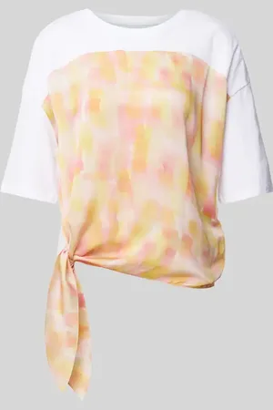 Armani Exchange T-shirt z prążkowanym okrągłym dekoltem