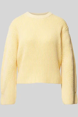 Moves Sweter z dzianiny z prążkowanym, okrągłym dekoltem model ‘Colina’