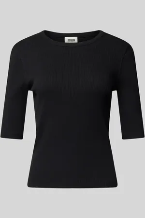 Drykorn T-shirt z prążkowaniem model ‘SELAY’