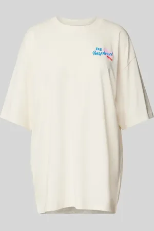 Hugo Blue T-shirt o kroju oversized z okrągłym dekoltem