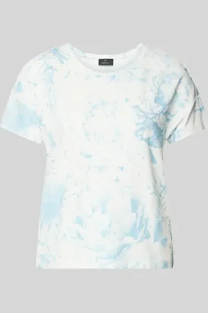 monari T-shirt z prążkowanym okrągłym dekoltem