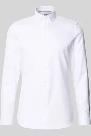 Jake*s Koszula biznesowa o kroju super slim fit w jednolitym kolorze