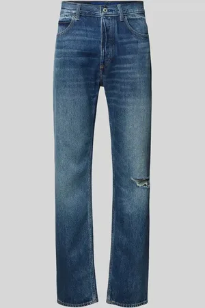 Hugo Blue Jeansy o kroju regular fit z przetarciami model ‘Jonah’