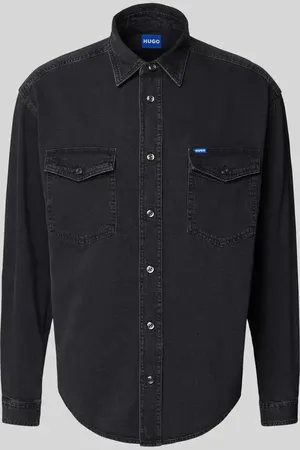 Hugo Blue Koszula jeansowa o kroju regular fit z kołnierzykiem typu kent model ‘Ebino’