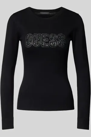 Guess Sweter z dzianiny z detalem z logo model ‘PARIS’
