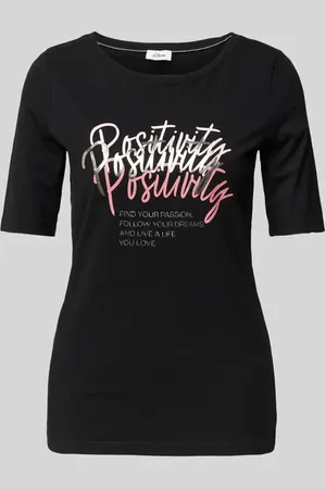 QS by s.Oliver T-shirt o kroju slim fit z mieszanki bawełny