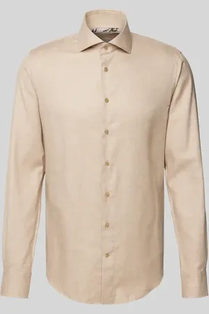 Profuomo Koszula biznesowa o kroju slim fit z kołnierzykiem typu kent model ‘Cutaway’