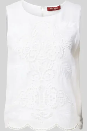 Max Mara Top z ozdobnym obszyciem model ‘EFESO’